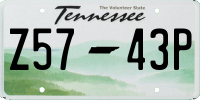 TN license plate Z5743P