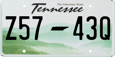 TN license plate Z5743Q