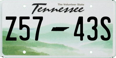 TN license plate Z5743S