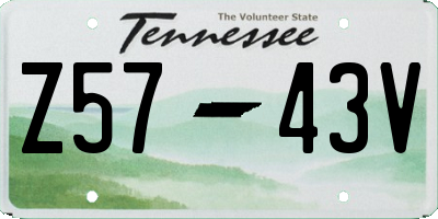 TN license plate Z5743V