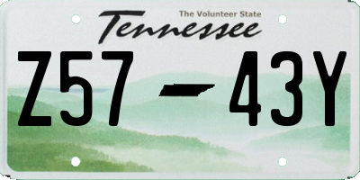 TN license plate Z5743Y