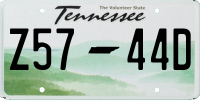 TN license plate Z5744D