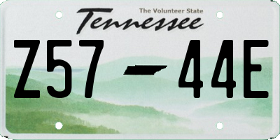 TN license plate Z5744E