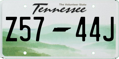 TN license plate Z5744J