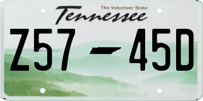 TN license plate Z5745D