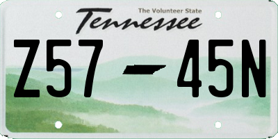 TN license plate Z5745N