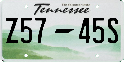 TN license plate Z5745S