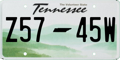 TN license plate Z5745W