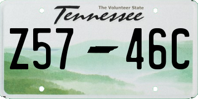 TN license plate Z5746C