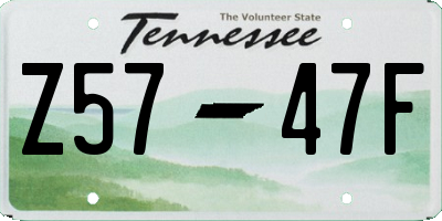 TN license plate Z5747F