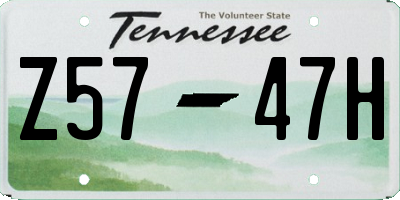 TN license plate Z5747H