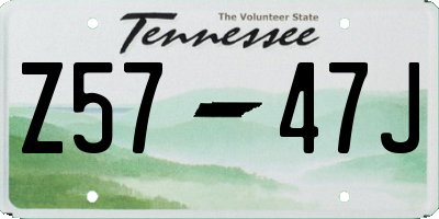 TN license plate Z5747J