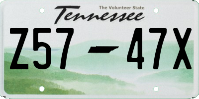 TN license plate Z5747X