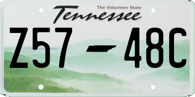 TN license plate Z5748C