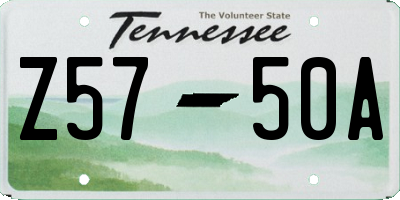 TN license plate Z5750A