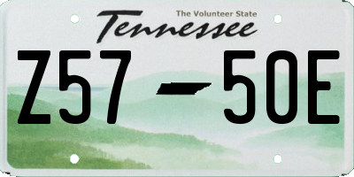 TN license plate Z5750E