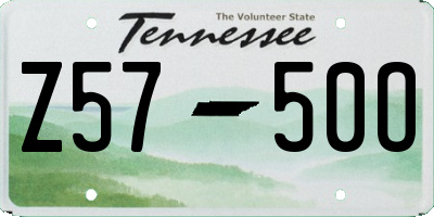 TN license plate Z5750O