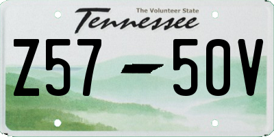 TN license plate Z5750V