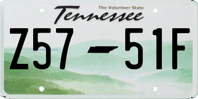 TN license plate Z5751F