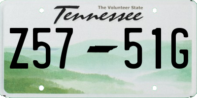 TN license plate Z5751G