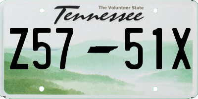 TN license plate Z5751X