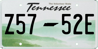 TN license plate Z5752E
