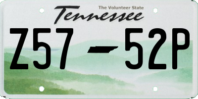 TN license plate Z5752P