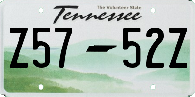 TN license plate Z5752Z