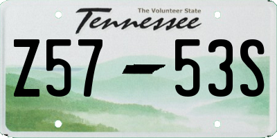 TN license plate Z5753S
