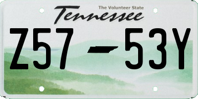 TN license plate Z5753Y