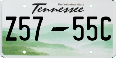 TN license plate Z5755C