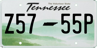 TN license plate Z5755P