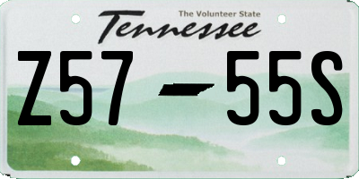 TN license plate Z5755S