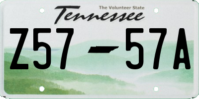 TN license plate Z5757A