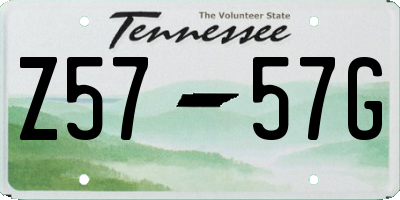 TN license plate Z5757G