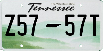 TN license plate Z5757T