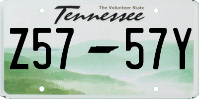 TN license plate Z5757Y