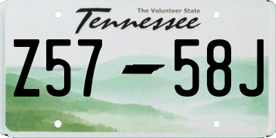 TN license plate Z5758J
