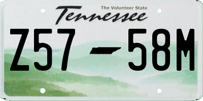 TN license plate Z5758M