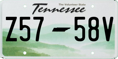 TN license plate Z5758V