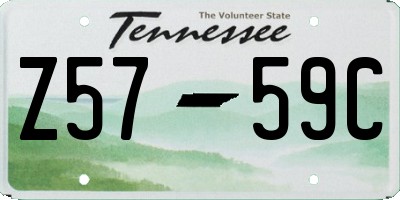 TN license plate Z5759C