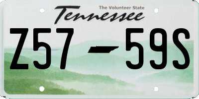 TN license plate Z5759S