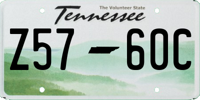 TN license plate Z5760C