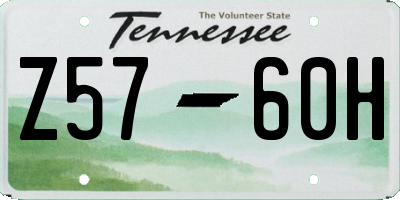 TN license plate Z5760H