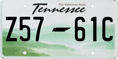 TN license plate Z5761C