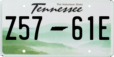 TN license plate Z5761E