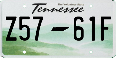 TN license plate Z5761F