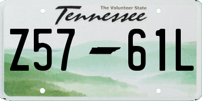 TN license plate Z5761L