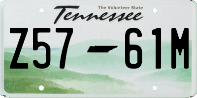TN license plate Z5761M