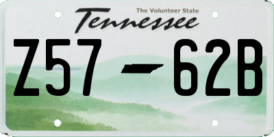 TN license plate Z5762B